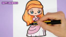 EASY DRAWING  How to Draw a CUTE Tumblr Princess  Red Hair Princess