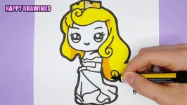 DISNEY DRAWING  HOW TO DRAW CUTE DISNEY SLEEPING BEAUTY PRINCESS AURORA