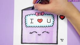 How To Draw a cute LOVE CARD for VALENTINES DAY  SUPER EASY