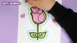 Super EASY  HOW TO DRAW A ROSE FOR VALENTINES