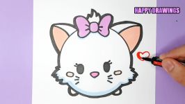How to Draw Disney Tsum Tsum EASY  MARIE from the Artistocats