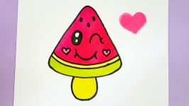 Kawaii Wassermelone Eis selber malen