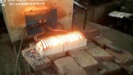 Big diameter round steel rods induction forge heating machine