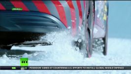 مسابقه رالی اتومبیل صعود قله های برف یخ آلپ در اتریش