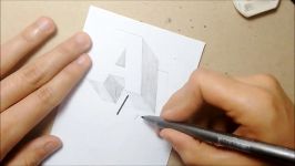 COMO DESENHAR A LETRA A EM 3D Very Easy How To Drawing 3D Floating Letter A