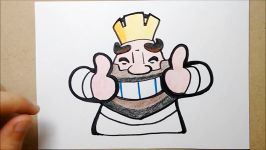 HOW TO DRAW THE KING CLASH ROYALE  COMO DESENHAR O REI DO CLASH ROYALE