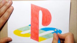 How to Draw the Playstation Logo  deseñar playstation logo  o desenhar