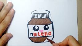 HOW TO DRAW A CUTE NUTELLA KAWAII cute drawings of food