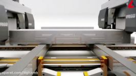 لاب بری فولاد توسط دستگاه اره نواری تمام اتوماتیک CNC