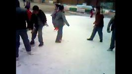 برف بازی  مدرسه منتظری سفیدشهر  بهمن 1392