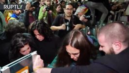 Protest turns violent as Catalan students occupy subway station in Barcelona