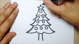 COMO DESENHAR UMA ARVORE DE NATAL