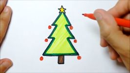 COMO DESENHAR UMA ARVORE DE NATAL  HOW TO DRAW CHRISTMAS TREE