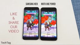Samsung M20 vs Moto One Power Speed Test Comparison 