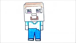 HOW TO DRAW STEVE FROM MINECRAFT  DIBUJAR MINECRAFT