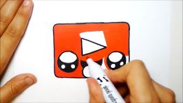 HOW TO DRAW A CUTE YOUTUBE LOGO