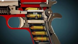 How a gun Colt M1911 works Animation