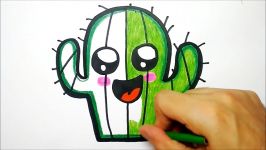 HOW TO DRAW CACTUS  COMO DESENHAR UM CACTO KAWAII