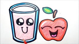 HOW TO DRAW A APPLE JUICE  COMO DESENHAR SUCO DE MAÇÃ