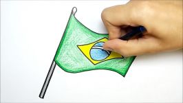 HOW TO DRAW THE FLAG OF THE BRAZIL