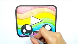 HOW TO DRAW A CUTE YOUTUBE LOGO