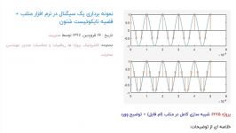 نمونه برداری یک سیگنال در نرم افزار متلب + قضیه نایکوئیست شنون