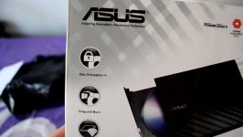 Asus external slim DVD RW SDRW 08D2S U LITE unboxing + start up