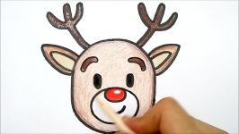 HOW TO DRAW CHRISTMAS REINDEER  COMO DESENHAR RENA DE PAPAI NOEL