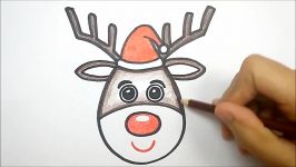 HOW TO DRAW A CUTE REINDEER EASY STEP BY STEP