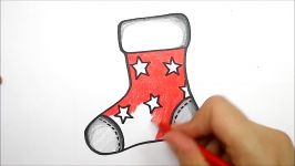 HOW TO DRAW A CHRISTMAS SOCK EASY STEP BY STEP