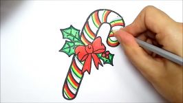 HOW TO DRAW A CHRISTMAS CANDY  COMO DESENHAR UM DOCE DE NATAL