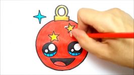 Christmas Tree Ornaments coloring and drawing for Kids Toddlers