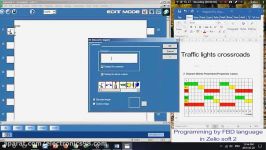 پروژه چراغ راهنمایی یک چهارراه به زبان FBD در نرم افزار Zelio soft 2