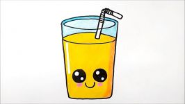 HOW TO DRAW ORANJE JUICE  COMO DESENHAR UM SUCO DE LARANJA