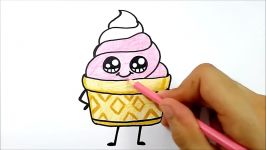 COMO DESENHAR UM SORVETE KAWAII  HOW TO DRAW A ICE CREAM