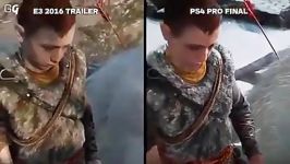 مقایسه گرافیک بازی God Of War در دموی E3 2016 نسخه نهایی در کنسول PS4 Pro