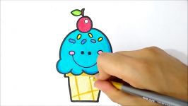 HOW TO DRAW A CUTE ICE CREAM EASY STEP BY STEP