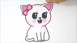 HOW TO DRAW A CUTE CAT  COMO DESENHAR UM GATO KAWAII