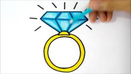HOW TO DRAW A DIAMOND RING  COMO DESENHAR UM ANEL DE DIAMANTE