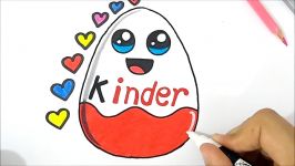 HOW TO DRAW KINDER  COMO DESENHAR KINDER OVO  COLORING PAGES