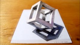 STANDING CUBE AT THE PEAK ✅  How to Draw a Cube  3D Trick Art