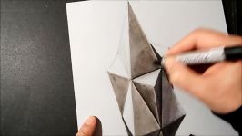 HOW TO DRAW 3D STAR CUBE  Drawing Cuboctahedron Illusion