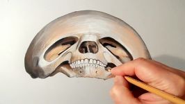 The Anamorphic Skull  Drawing 3D Trick Art on Paper