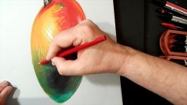 Drawing Mango  How to Draw 3D Realistic Mango Illusion  VamosART