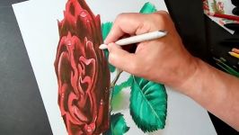 Drawing Rose Illusion  3D Trick Art on Paper by VamosART