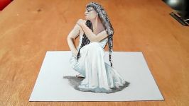 Drawing Cleopatra Illusion  3D Trick Art on Paper  VamosART