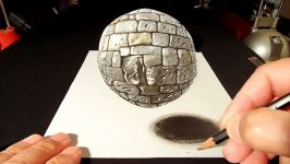 How to Draw a Realistic Stone Ball  3D Levitating Sphere  VamosART