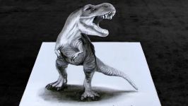 Amazing T Rex  Drawing 3D Tyrannosaurus Rex  VamosART