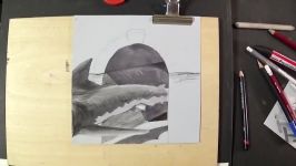 Drawing a White Shark Illusion  3D Trick Art  Vamos