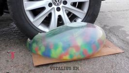 EXPERIMENT CAR VS GIANT BALLON With ORBEEZ INSIDE